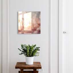 Pastel Feathers Key Cabinet For Home, Pink Industrial Box, Abstract Nature, Lovers Of Gentleness & Peace - thumbnail 1