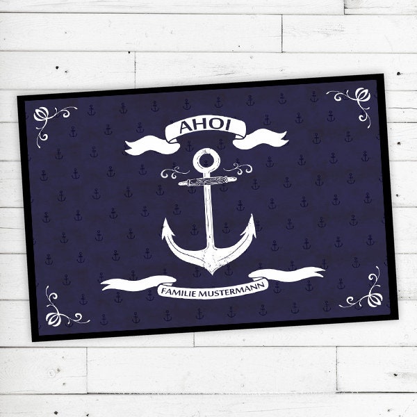 "Floor Mat Ahoi ""Anchor"