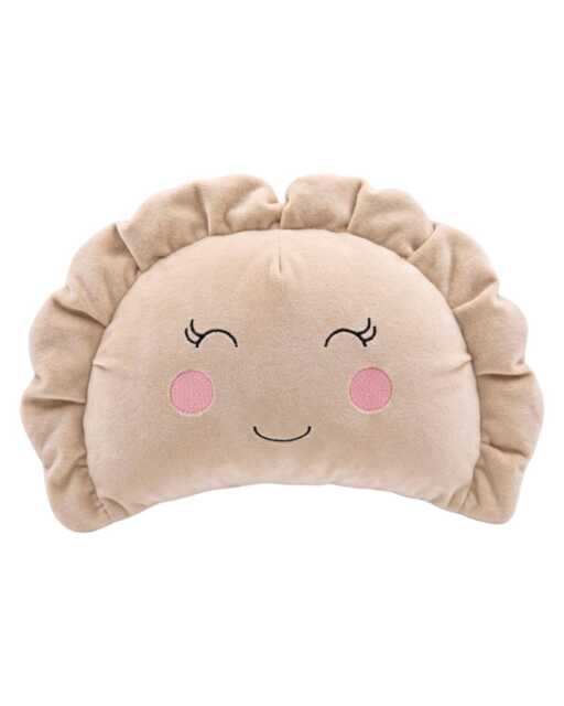 Pierogi Plush Pillow With Pink Cheeks - Handmade in Poland - Soft Dumpling Toy & Home Decor - image 1