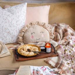 Pierogi Plush Pillow With Pink Cheeks - Handmade in Poland - Soft Dumpling Toy & Home Decor - thumbnail 3