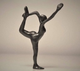 standing Bow Bronze Yoga Sculpture - thumbnail 1
