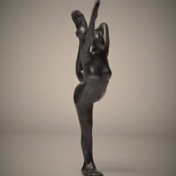 standing Bow Bronze Yoga Sculpture - thumbnail 2