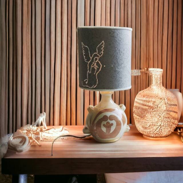 Ceramic Nativity Table Lamp, Christmas Original Lamps, Desk Lighting, Ceramic Nativity, Family Gift, Holy Family Lamp - image 1