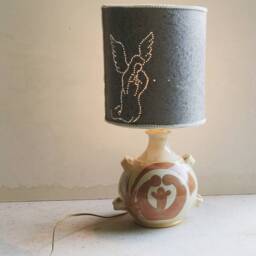 Ceramic Nativity Table Lamp, Christmas Original Lamps, Desk Lighting, Ceramic Nativity, Family Gift, Holy Family Lamp - thumbnail 3