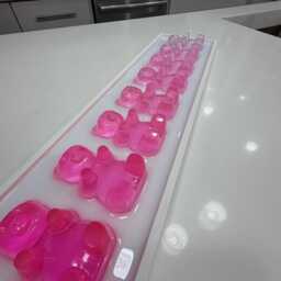 Pink Ombre Gummy Bear Resin Wall Art 3D Pop Art Decor, Nursery Kids Room Fun Dopamine Apartment Fake Candy - thumbnail 4