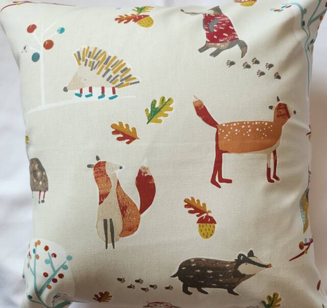 Woodland Cream Cotton Cushion Cover/Pillow - image 1