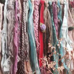 Handmade Boho Fabric Garland Shabby Chic Lace Valance - thumbnail 3