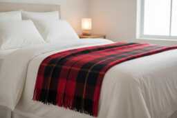 Wallace 100% New Wool Large Tartan Blanket Throw - thumbnail 1