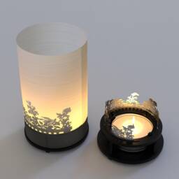 Wildflower Shadow Play Candle Gift Box - Nature Lover Halloween Decor - thumbnail 4