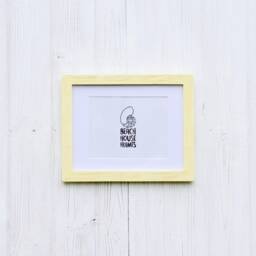 6x8 Picture Frame - Yellow Handmade Free Standing Modern Rustic Vintage Antique Photo Wooden Frames With Mount - thumbnail 3