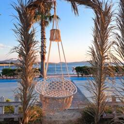 Macrame Swing Chair, Hammock Hanging Chair, Round Swing, Handmade Indoor Hammock Outdoor Chair - thumbnail 3