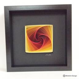 Handmade Paper Sculpture Sunset Colors, 3D Quilled Wall Art - thumbnail 2