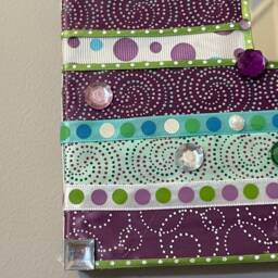 Ribbon & Gem Decorative Mirror Eclectic Girls Room Decor - thumbnail 2