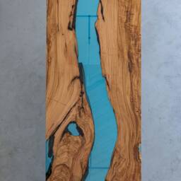 Customize Epoxy Resin Table, River , Office, Dining Table Top, Coffee - Olive Wood - thumbnail 2