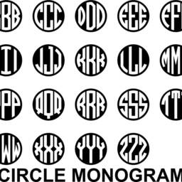 Personalized Circle Monogram Wood Wall Decor Custom Painted Letters Scallop Border Hanging Plaque, Nursery, Shower, Baby, Dorm Gift - thumbnail 3