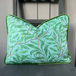 William Morris Ben Penreath Willow Bough Blue Green Cushion Pillow Throw Cover - thumbnail 2