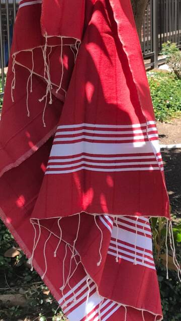 Large Turkish Bath Towel Hand Loomed Peshtemal Fouta Cotton Beach Pool Quick Dry - image 1