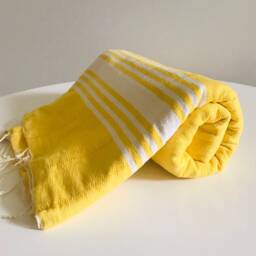 Large Turkish Bath Towel Hand Loomed Peshtemal Fouta Cotton Beach Pool Quick Dry - thumbnail 2