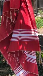 Large Turkish Bath Towel Hand Loomed Peshtemal Fouta Cotton Beach Pool Quick Dry - thumbnail 1