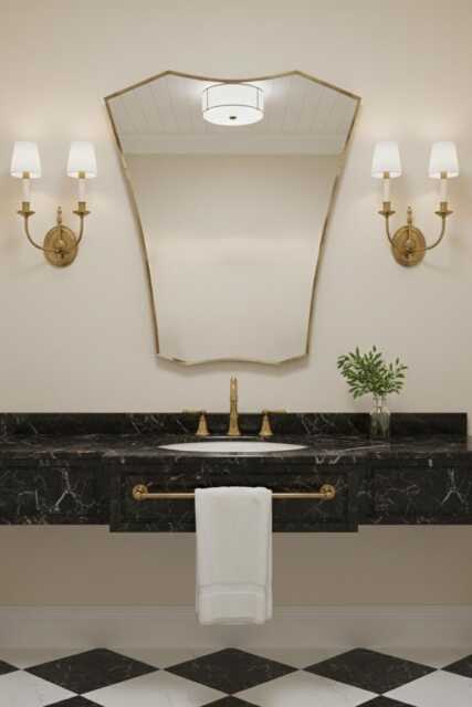 Classic Shield Mirror - Handmade Irregular Vanity - image 1