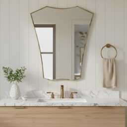 Classic Shield Mirror - Handmade Irregular Vanity - thumbnail 2
