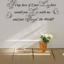 If I Lay Here Vinyl Wall Decal, Snow Patrol Song Quote - thumbnail 3