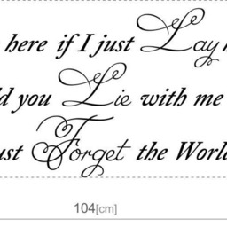 If I Lay Here Vinyl Wall Decal, Snow Patrol Song Quote - thumbnail 2