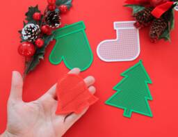 Bioplastic Ornament To Cross Stitch, Diy Ornaments, Christmas Ornament, Needlepoint Sustainable Gift, Plastic Canvas