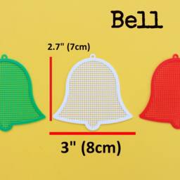 Bioplastic Ornament To Cross Stitch, Diy Ornaments, Christmas Ornament, Needlepoint Sustainable Gift, Plastic Canvas - thumbnail 3