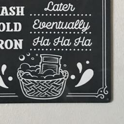 Personalised Laundry Schedule Sign Grey Metal Wall Decor - thumbnail 3