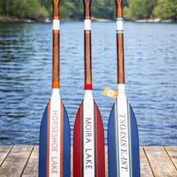 Custom Lake Name Paddle, Personalized Canoe Oar Decor, Rustic Cottage Wall Art - thumbnail 2