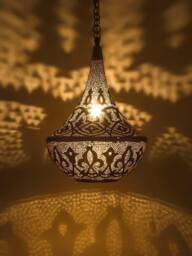 Moroccan Pendant Light, Lamp , Hanging Lamp Lampshades Lighting New Home Decor , Ceiling Light, Shade Gold Brass - thumbnail 1