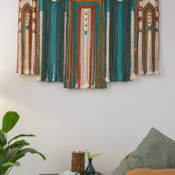 Extra Large Macrame Wall Hanging, Bohemian Decoration, Woven Mural, Housewarming Gift, Headboard - thumbnail 3