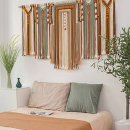 Extra Large Macrame Wall Hanging, Bohemian Decoration, Woven Mural, Housewarming Gift, Headboard - thumbnail 4
