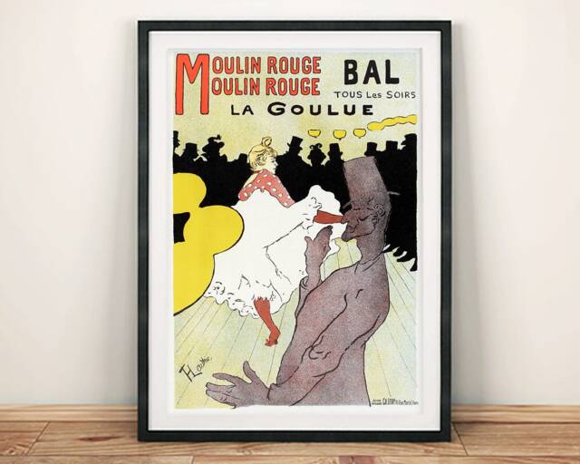 Moulin Rouge Poster Vintage Toulouse Lautrec French Cabaret Print - image 1