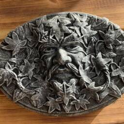 stone Garden Tree Man Green Wall Plaque Hanging Highlighted Ornament - thumbnail 3