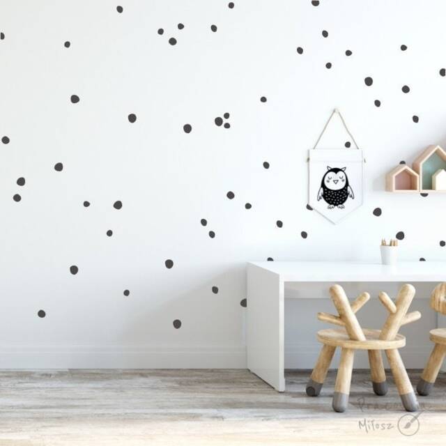 Dalmatian Dots Irregular Dot Wall Stickers Polka Hand Drawn Decals Nursery Kids Room Circle 2Nw - image 1