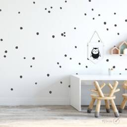 Dalmatian Dots Irregular Dot Wall Stickers Polka Hand Drawn Decals Nursery Kids Room Circle 2Nw - thumbnail 1