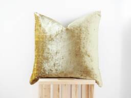 Shiny Gold Velvet Pillow Metallic & Luxe Cover