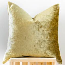 Shiny Gold Velvet Pillow Metallic & Luxe Cover - thumbnail 2