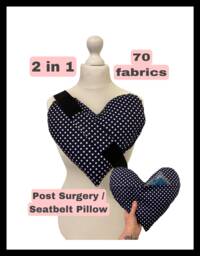 2 in 1 Post Surgery Pillow & Seatbelt + Ice Pk Recovery Post-Op Chest Mastectomy Cushion - thumbnail 1