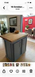 Bury Bespoke Kitchen Island - Painted in Your Chosen Colour Choice