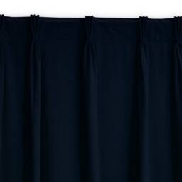 Navy Blue Cotton Velvet Curtain, Custom Drape, Rod Pocket Curtains, Tab Top Drape Door Curtain Window Drapery - thumbnail 2
