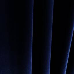 Navy Blue Cotton Velvet Curtain, Custom Drape, Rod Pocket Curtains, Tab Top Drape Door Curtain Window Drapery - thumbnail 3