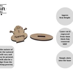 Personalised Wooden Snowman Christmas Place Card Xmas Table Setting - thumbnail 3