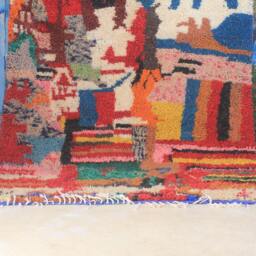 Colorful Moroccan Rug, Custom Fabulous Boujad Abstract Multicolored Carpet, Handmade Bohemian Rug - thumbnail 3