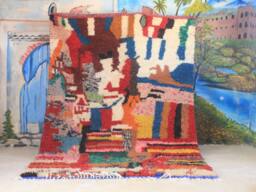Colorful Moroccan Rug, Custom Fabulous Boujad Abstract Multicolored Carpet, Handmade Bohemian Rug