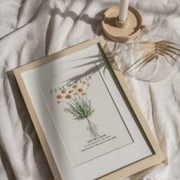Psalm 92 Planted in The House Of Lord Poster, Floral Bible Verse Prints, Modern Christian Home Decor, Faith Poster - thumbnail 3