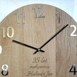 Large Wall Clock With Mirror Numbers Personalization On The Occasion Of Name-Day, Anniversary Birth, Wedding 40cm/16 - thumbnail 3