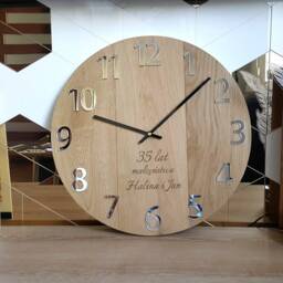 Large Wall Clock With Mirror Numbers Personalization On The Occasion Of Name-Day, Anniversary Birth, Wedding 40cm/16 - thumbnail 4